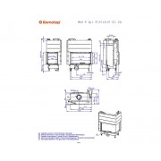 HEAT R 3g L 81.51.40.25 - кутова камінна топка з темним шамотом