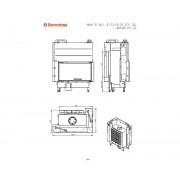 HEAT R 3g L 81.51.40.25 - кутова камінна топка з темним шамотом