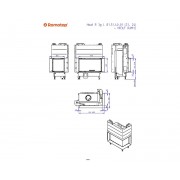 HEAT R 3g L 81.51.40.25 - кутова камінна топка з темним шамотом