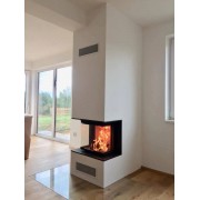 HEAT U 3g L 50.52.70.25 - тристороння топка для каміна з темним шамотом