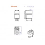 HEAT U 3g L 50.52.70.25 - тристороння топка для каміна з темним шамотом