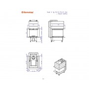 HEAT U 3g L 50.52.70.25 - тристороння топка для каміна з темним шамотом