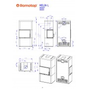 Кафельный угловой аккумуляционный камин HELIA L