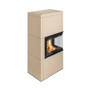 Кафельный угловой аккумуляционный камин HELIA R