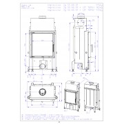 IMPRESSION 2g 55.60.01 - камінна топка пряма, подвійне скло, темний шамот