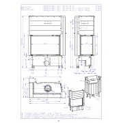 IMPRESSION L 2g L 83.60.34.21 - кутова камінна топка ліва, світлий шамот