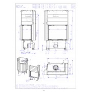IMPRESSION R 2g L 71.60.34.21 - угловая каминная топка правая, темный шамот