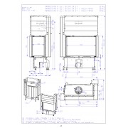 IMPRESSION R 2g L 83.60.34.21 - угловая каминная топка правая, темный шамот