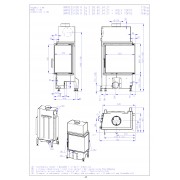 IMPRESSION R 2g S 58.60.34.21 - угловая каминная топка, боковое открывание, темный шамот