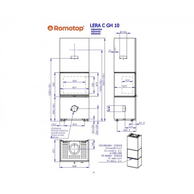 LERA C GH 10 - дизайнерський камін в кераміці