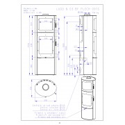 Піч-камін з духовкою LUGO N 03 BF листовий метал