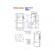 PARLA 3S 10 керамика - печь камин на три стекла