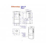PARLA 3S 30 металл - печь камин на три стекла