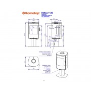 PARLA T 3S 20 камень – печь-камин на ножке