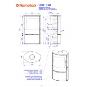 Печь-камин SONE G 01 керамика с рельефной структурой