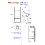 Аккумуляционная печь-камин SONE G 01 A керамика с рельефной структурой