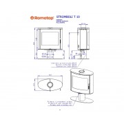 STROMBOLI T 10 керамика – поворотная каминная печь на ножке
