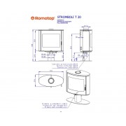 STROMBOLI T 20 камень – поворотная каминная печь на ножке.