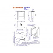 TELDE 30 металл – печь с теплообменником, двойное стекло