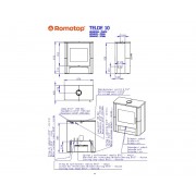 TELDE 10 керамика – печь с теплообменником, двойное стекло