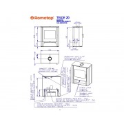 TELDE 20 камень – печь с теплообменником, двойное стекло