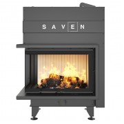 Каминная угловая топка SAVEN Energy Up 75х50х47L (15,1 kW) ECO