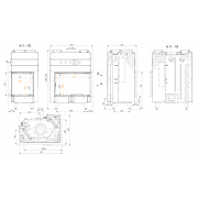 Каминная угловая топка SAVEN Energy Up 75х50х47R Black (15,1 kW) ECO