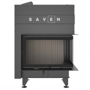 Каминная угловая топка SAVEN Energy Up 75х50х47R Black (15,1 kW) ECO