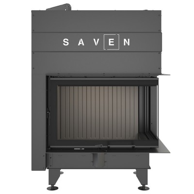 Каминная угловая топка SAVEN Energy Up 75х50х47R Black (15,1 kW) ECO