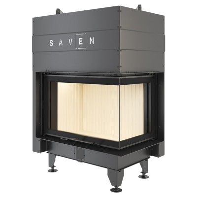 Каминная угловая топка SAVEN Energy Up 75х50х47R (15,1 kW) ECO