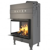 Камінна топка кутова SAVEN Energy Up 75х50х47L Black (15,1 kW) ECO