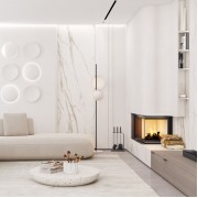 Каминная угловая топка SAVEN Energy Up 85х50х47L (17,0 kW) ECO