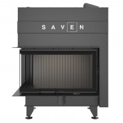 Каминная угловая топка SAVEN Energy Up 85х50х47L Black (17,0 kW) ECO