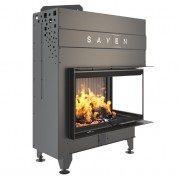 Каминная угловая топка SAVEN Energy Up 85х50х47R Black (17,0 kW) ECO
