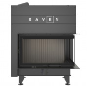 Каминная угловая топка SAVEN Energy Up 85х50х47R Black (17,0 kW) ECO