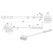 Щітка для каміна SAVEN Brush L (50cm) white