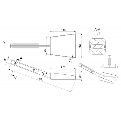 Совок для камина SAVEN Shovel S (30cm) white