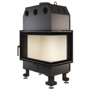 Каминная угловая топка SAVEN Energy 75×50×47R (15,1 kW) ECO