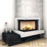 Каминная угловая топка SAVEN Energy 85×50×47L (17,0 kW) ECO