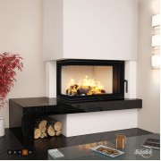 Каминная угловая топка SAVEN Energy 85×50×47L (17,0 kW) ECO