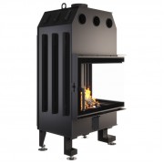 Каминная угловая топка SAVEN Energy 65×50×47R Black (14,5 kW) ECO