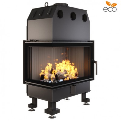 Камінна топка кутова SAVEN Energy 75х50х47L Black (15,1 kW) ECO