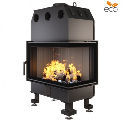 Камінна топка кутова SAVEN Energy 75×50×47R Black (15,1 kW) ECO