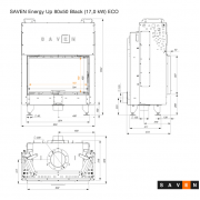 Каминная топка SAVEN Energy Up 80х50 Black (17,0 kW) ECO
