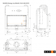 Каминная топка SAVEN Energy Up 90х50 (19,0 kW) ECO