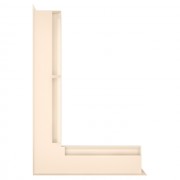 Вентиляційна решітка для каміна кутова ліва SAVEN Loft Angle 60х400х600 кремова