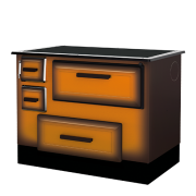 Стальная печь с варочной поверхностью Alfa-Plam ALFA 55