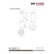 Стальная печь-камин BeF ARIES 3 E