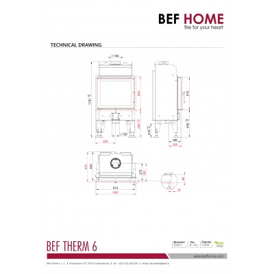 Каминная топка BeF THERM 6