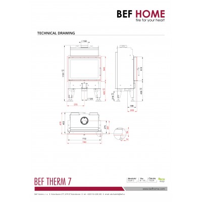 Каминная топка BeF THERM 7